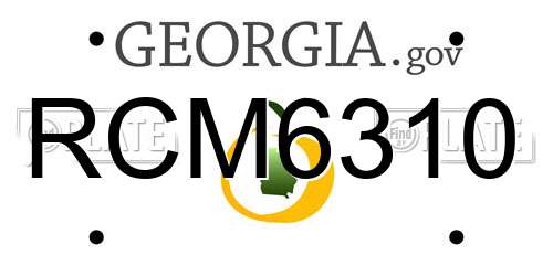 RCM6310 Georgia License Plate