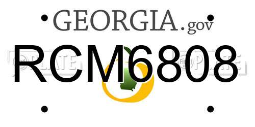 RCM6808 Georgia License Plate
