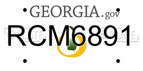 RCM6891 Georgia License Plate