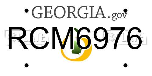 RCM6976 Georgia License Plate