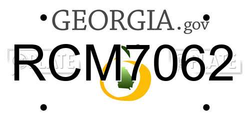 RCM7062 Georgia License Plate
