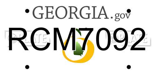 RCM7092 Georgia License Plate