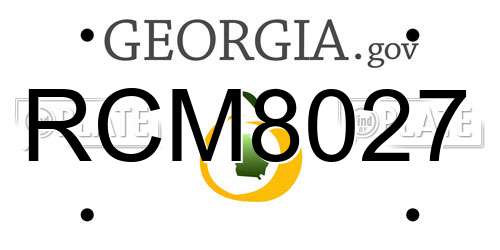 RCM8027 Georgia License Plate