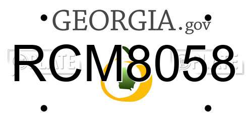RCM8058 Georgia License Plate