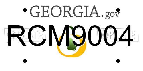 RCM9004 Georgia License Plate