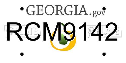 RCM9142 Georgia License Plate