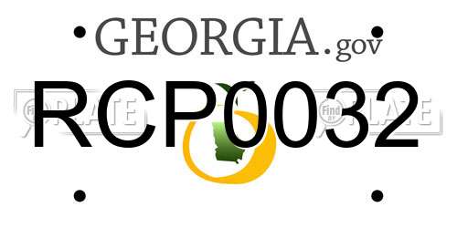 RCP0032 Georgia License Plate