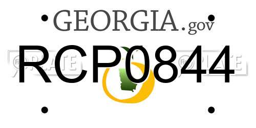 RCP0844 Georgia License Plate