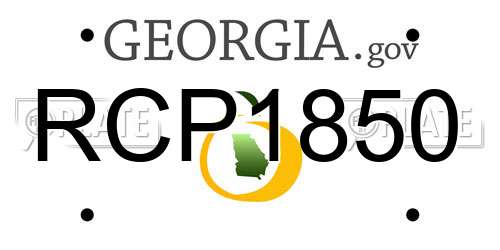 RCP1850 Georgia License Plate