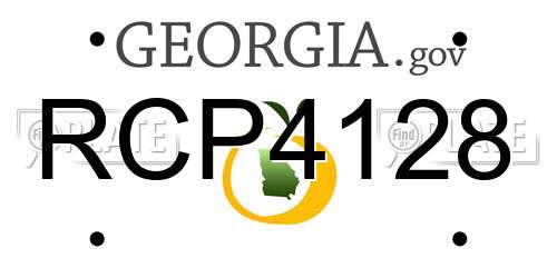 RCP4128 Georgia License Plate