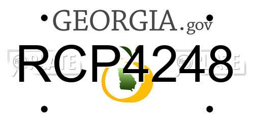 RCP4248 Georgia License Plate