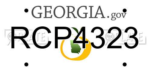 RCP4323 Georgia License Plate