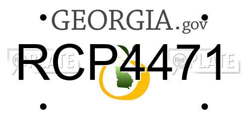 RCP4471 Georgia License Plate