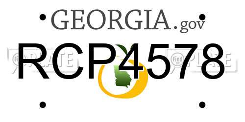 RCP4578 Georgia License Plate