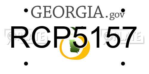 RCP5157 Georgia License Plate