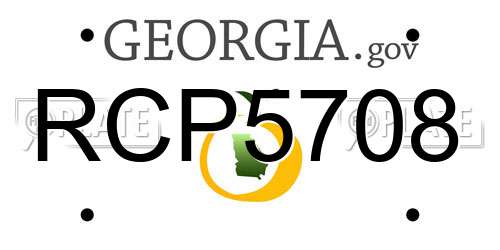 RCP5708 Georgia License Plate