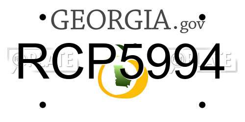 RCP5994 Georgia License Plate