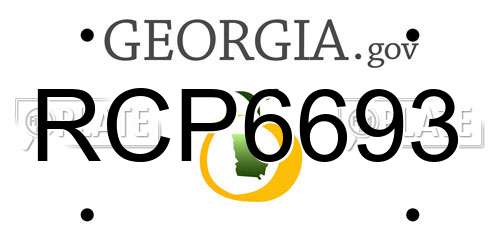 RCP6693 Georgia License Plate