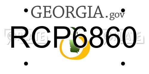 RCP6860 Georgia License Plate