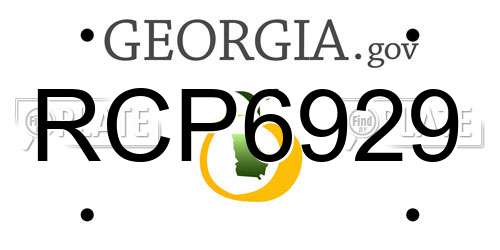 RCP6929 Georgia License Plate