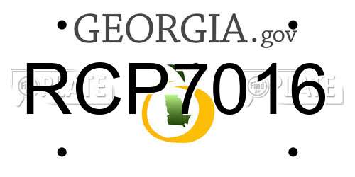 RCP7016 Georgia License Plate