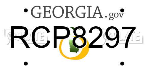 RCP8297 Georgia License Plate
