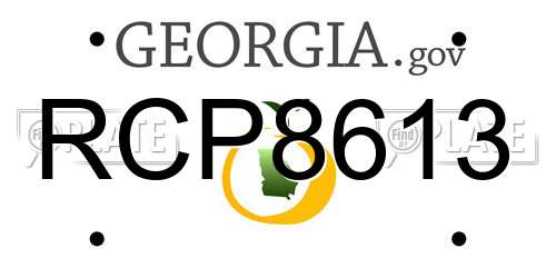 RCP8613 Georgia License Plate