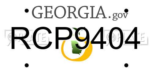 RCP9404 Georgia License Plate