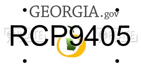 RCP9405 Georgia License Plate
