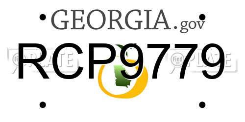 RCP9779 Georgia License Plate