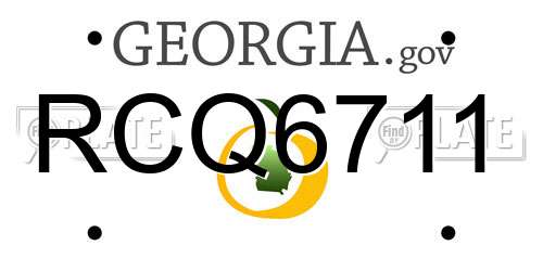 RCQ6711 Georgia License Plate
