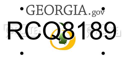RCQ8189 Georgia License Plate