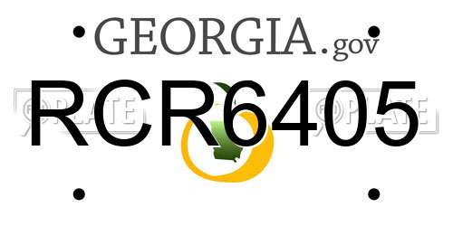 RCR6405 Georgia License Plate