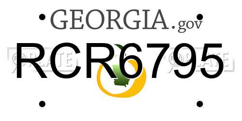 RCR6795 Georgia License Plate