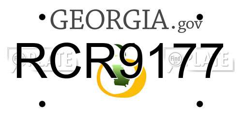 RCR9177 Georgia License Plate