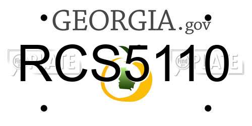 RCS5110 Georgia License Plate