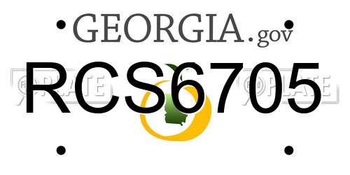 RCS6705 Georgia License Plate