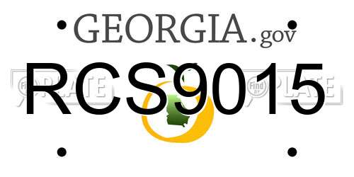RCS9015 Georgia License Plate