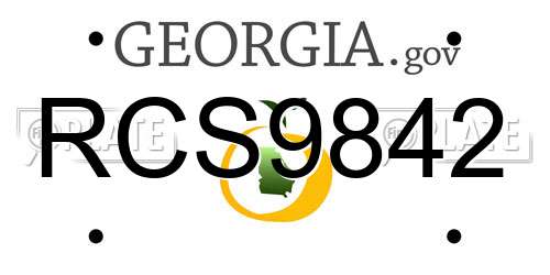 RCS9842 Georgia License Plate
