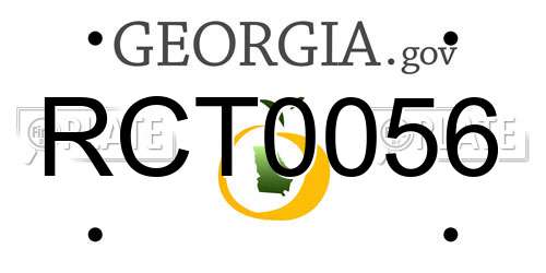 RCT0056 Georgia License Plate