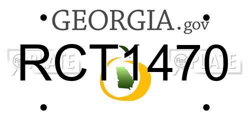 RCT1470 Georgia License Plate
