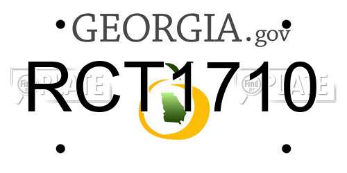 RCT1710 Georgia License Plate