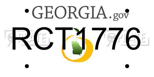 RCT1776 Georgia License Plate