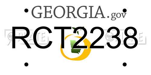 RCT2238 Georgia License Plate