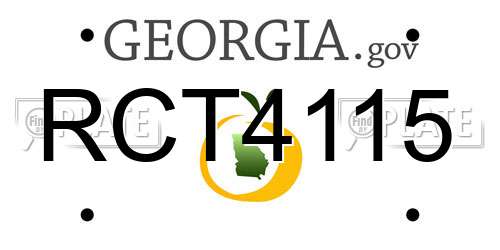 RCT4115 Georgia License Plate
