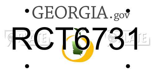 RCT6731 Georgia License Plate