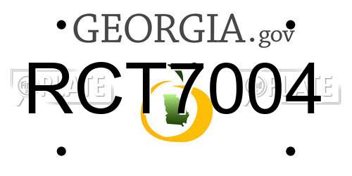 RCT7004 Georgia License Plate