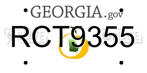 RCT9355 Georgia License Plate