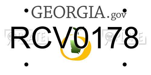 RCV0178 Georgia License Plate