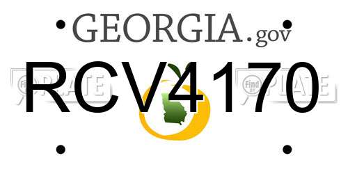 RCV4170 Georgia License Plate